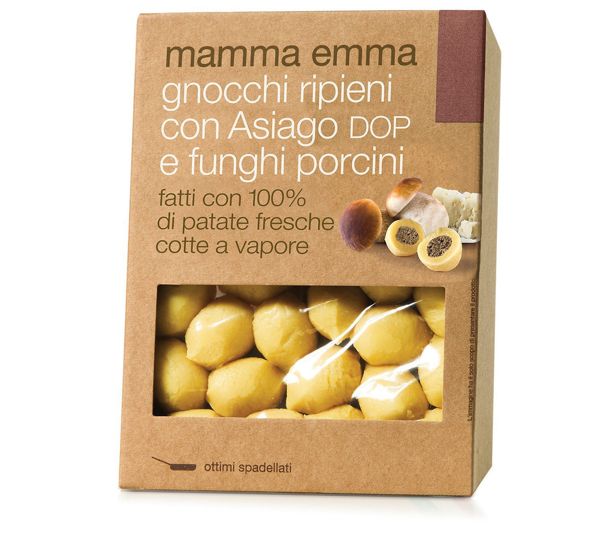 Gnocchi ripieni con Asiago DOP e Porcini Mamma Emma 350 g