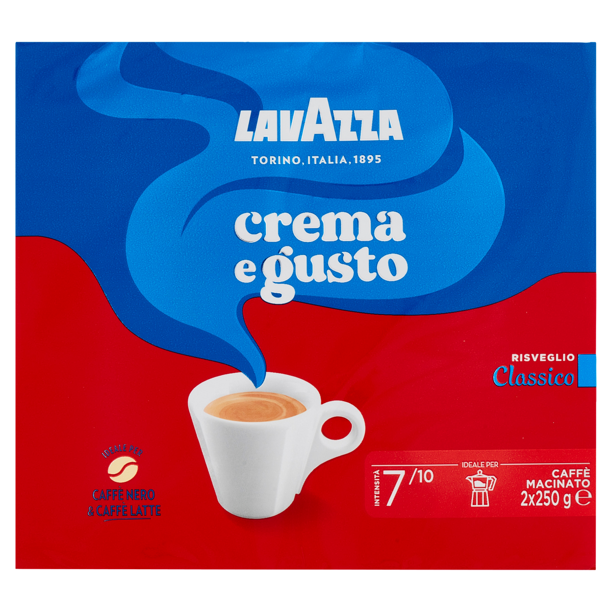 Café molido Crema e Gusto Classico LAVAZZA 2 x 250 g