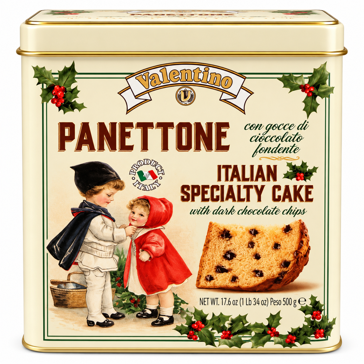 Panettone con Chocolate Valentino 500 g