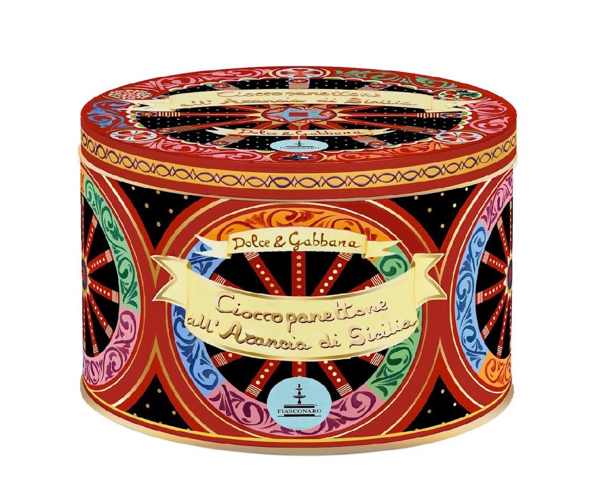 Panettone DOLCE&GABBANA Fiasconaro con CHOCOLATE Y NARANJA DE SICILIA 1 kg