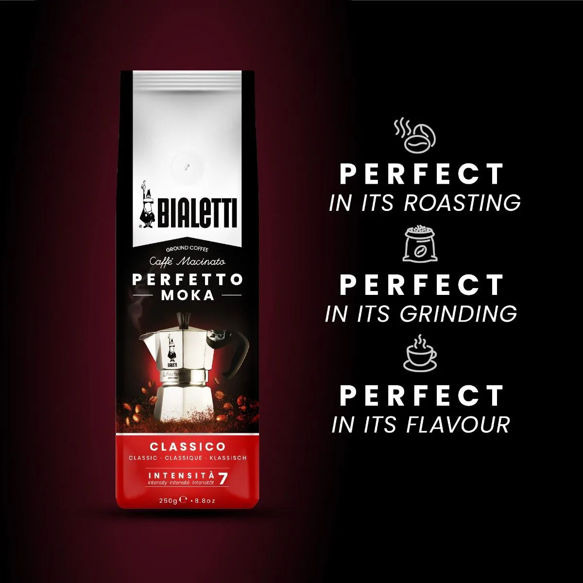 Café molido Perfetto Moka CLASSICO Bialetti 250 gr