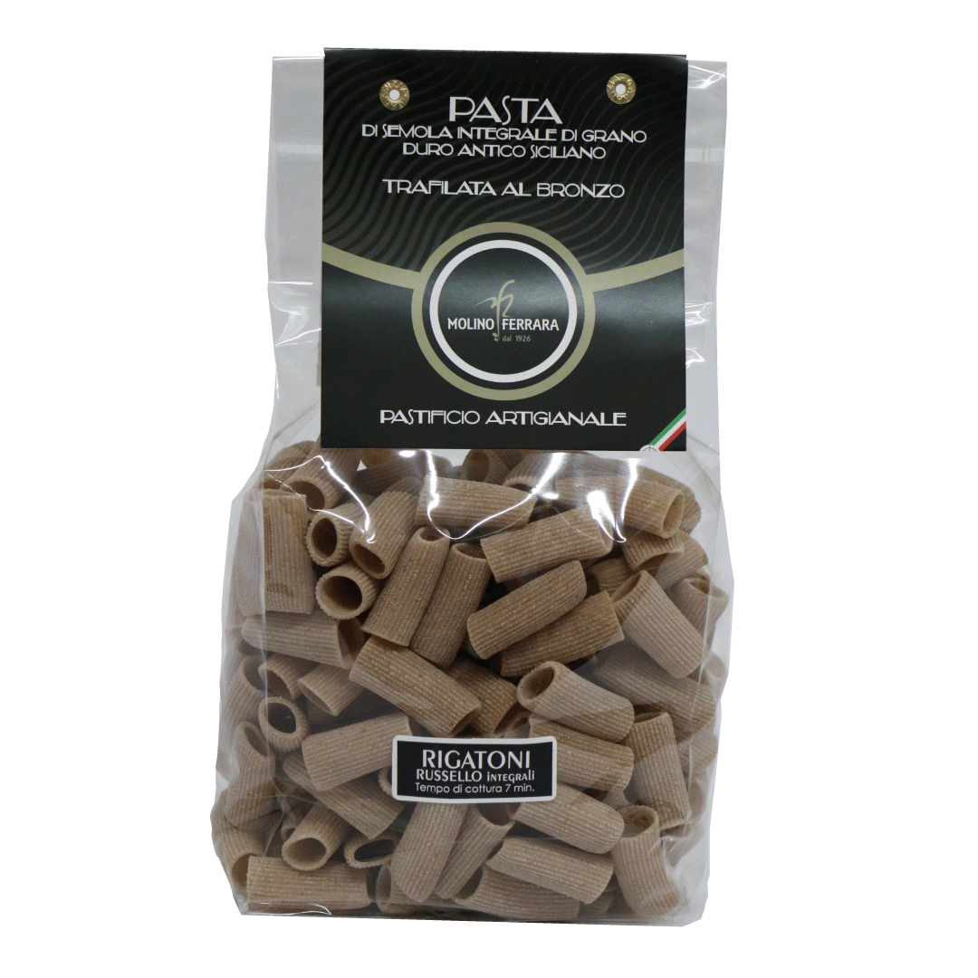 Pasta Artesanal INTEGRAL Molino Ferrara Rigatoni 500 g