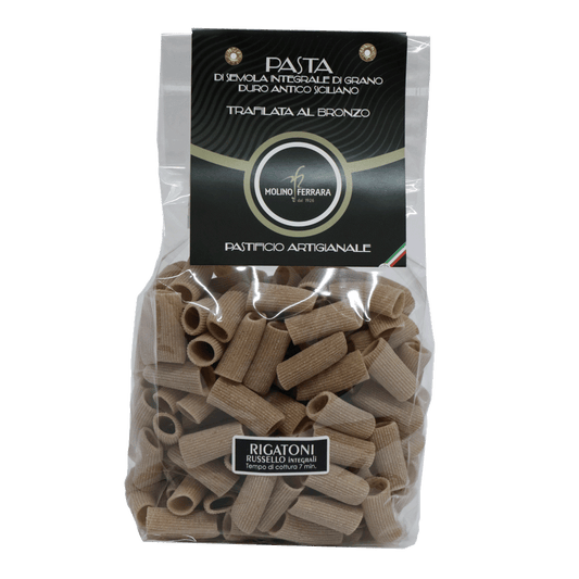Pasta Artesanal INTEGRAL Molino Ferrara Rigatoni 500 g