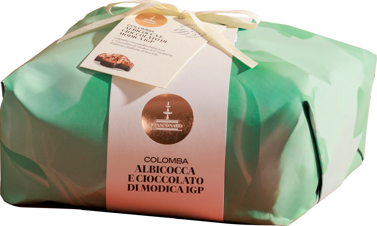 Colomba Artesanal Fiasconaro ALBARICOQUE Y CHOCOLATE NEGRO 1 kg