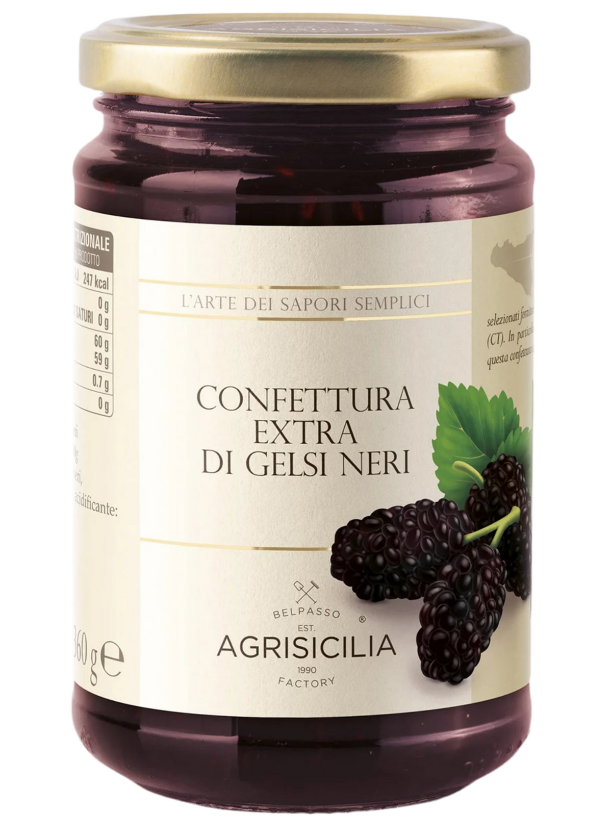 Confettura extra di Gelsi Neri 360g Agrisicilia