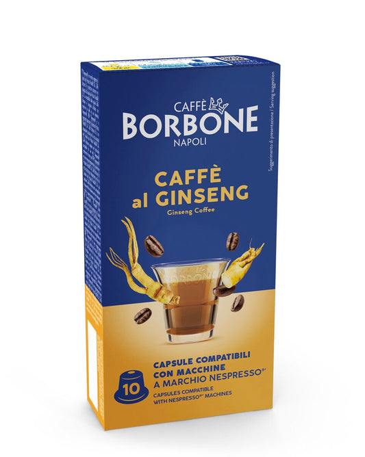 10 cápsulas GINSENG compatibles *NESPRESSO®️ Borbone