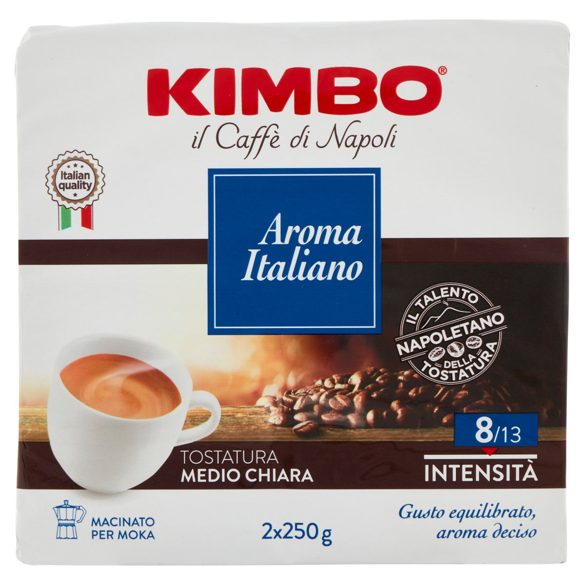 Café molido Aroma Italiano KIMBO 2 x 250 g