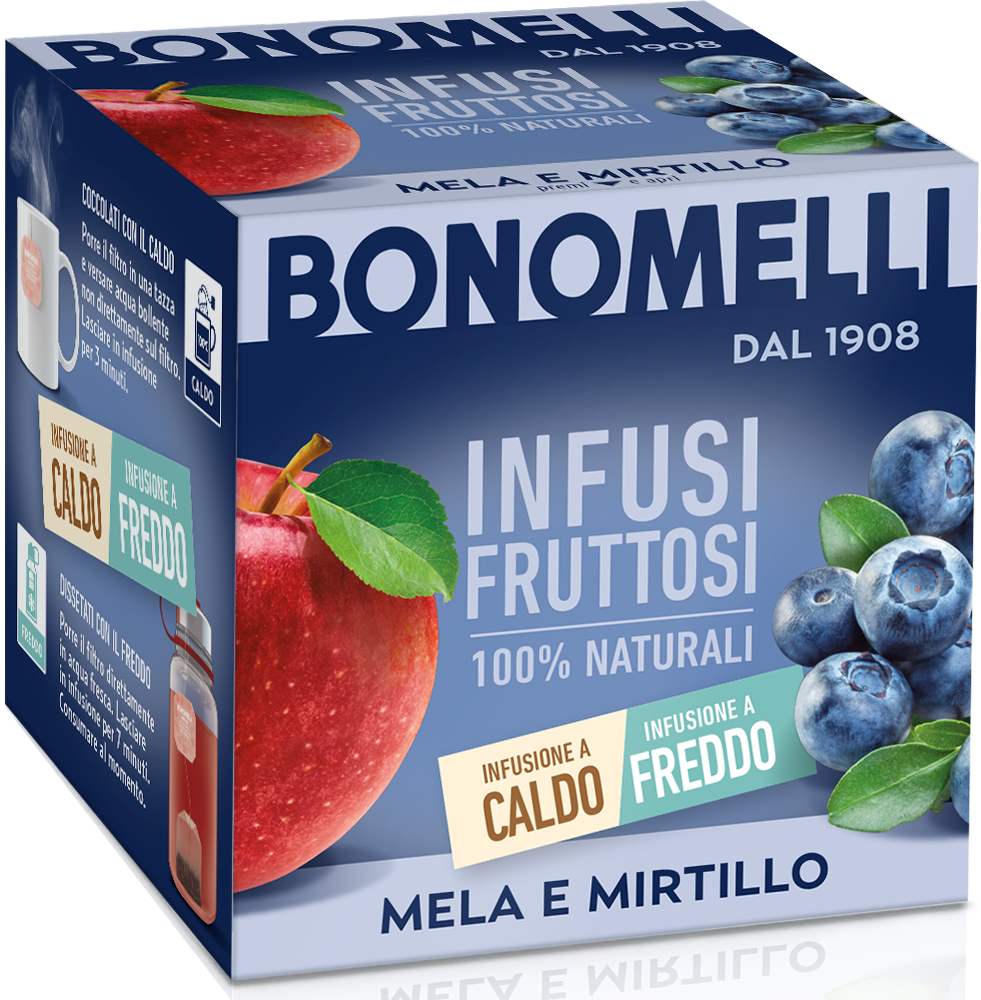 Infusión Manzana y Arándanos Bonomelli
