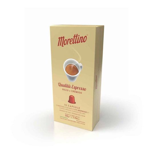 10 Cápsulas compatibles NESPRESSO* Qualità Espresso Morettino