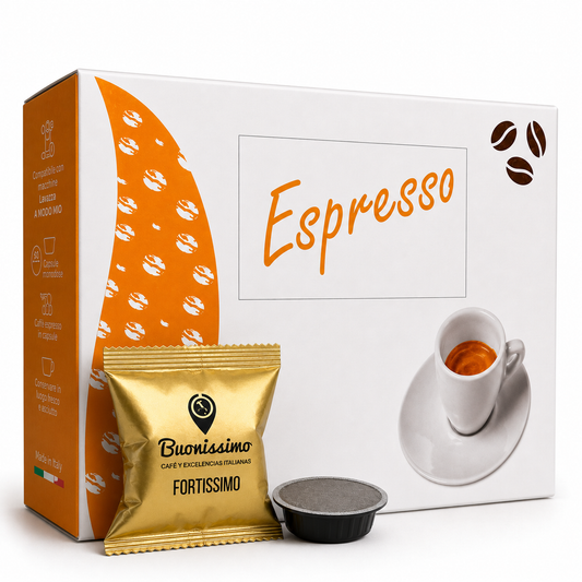 100 cápsulas compatibles LAVAZZA A MODO MIO®* Fortissimo
