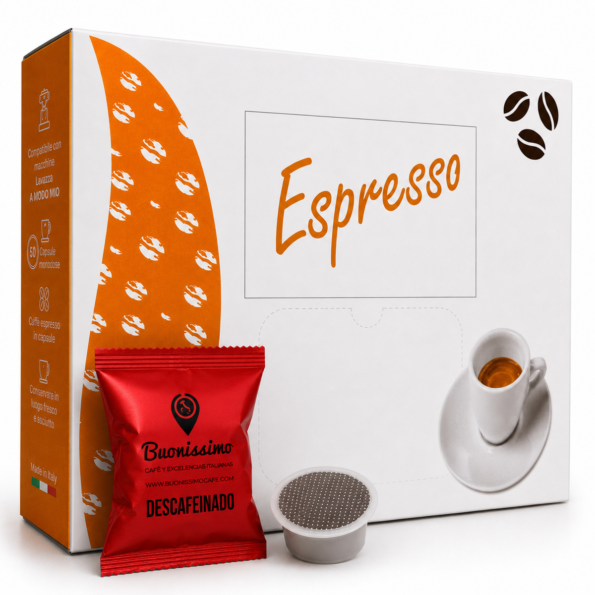 100 cápsulas compatibles *BIALETTI Descafeinado