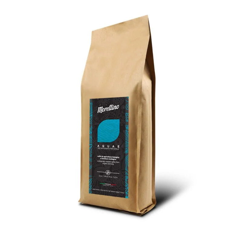 Café en grano AQUAE Descafeinado BIO 100% Arabica Morettino 500 gr