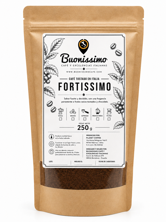 Café molido FORTISSIMO 250 g Buonissimo Café