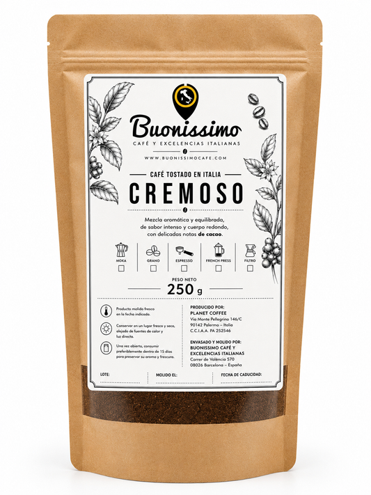 Café molido CREMOSO 250 g Buonissimo café