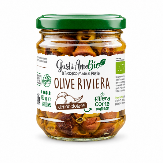 Olive Riviera Leccino Bio Gustiamo 190 gr