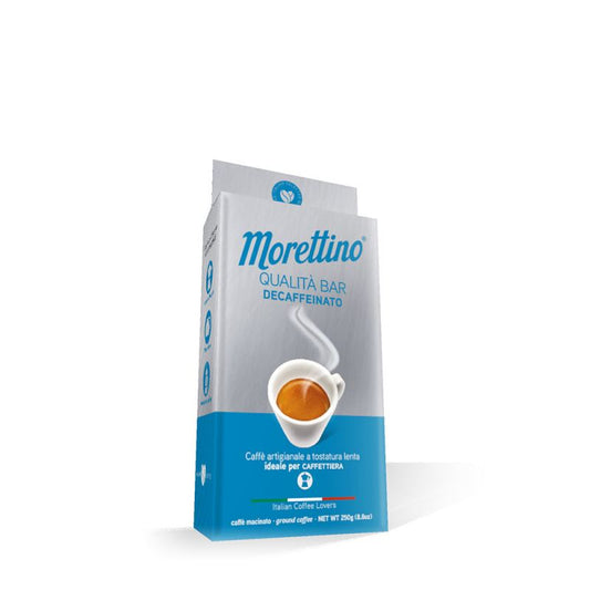 Café molido Qualità Bar DESCAFEINADO Morettino 250 gr